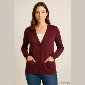 GAP Burgundy Cardigan Sweater Extra Small
